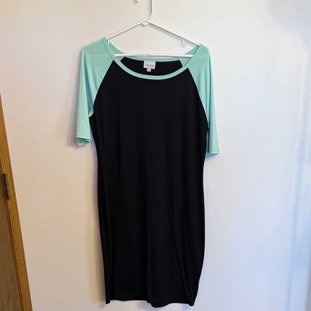 LuLaRoe Black and Mint Dress